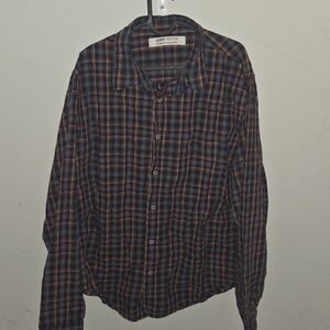 Levi's Men's Casual Plaid Shirt - Blue and Brown
